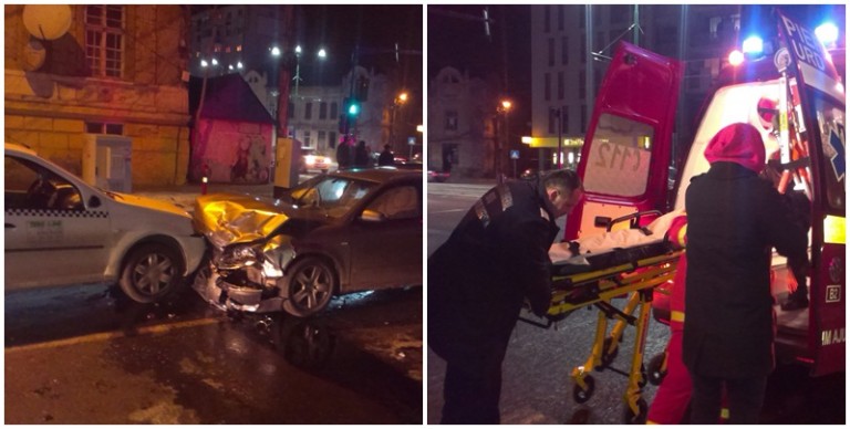 Trei mașini implicate într-un accident, luni seara, la Timișoara – FOTO