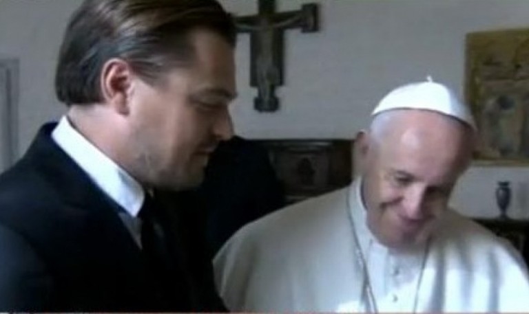Leonardo DiCaprio a discutat cu Papa Francisc, la Vatican, despre problemele de mediu