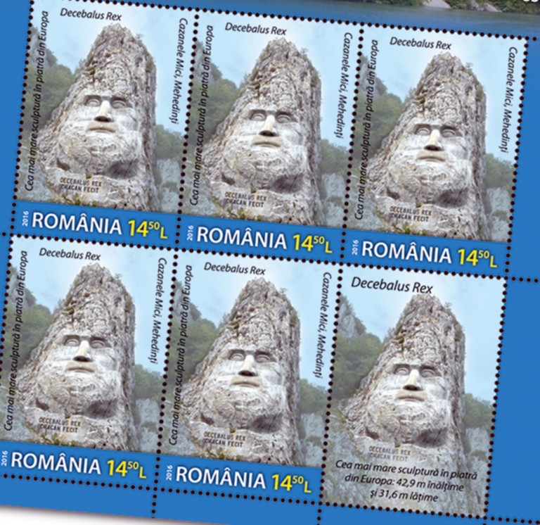 Cea mai mare sculptură în piatră din Europa de la marginea Banatului a ajuns marcă poștală