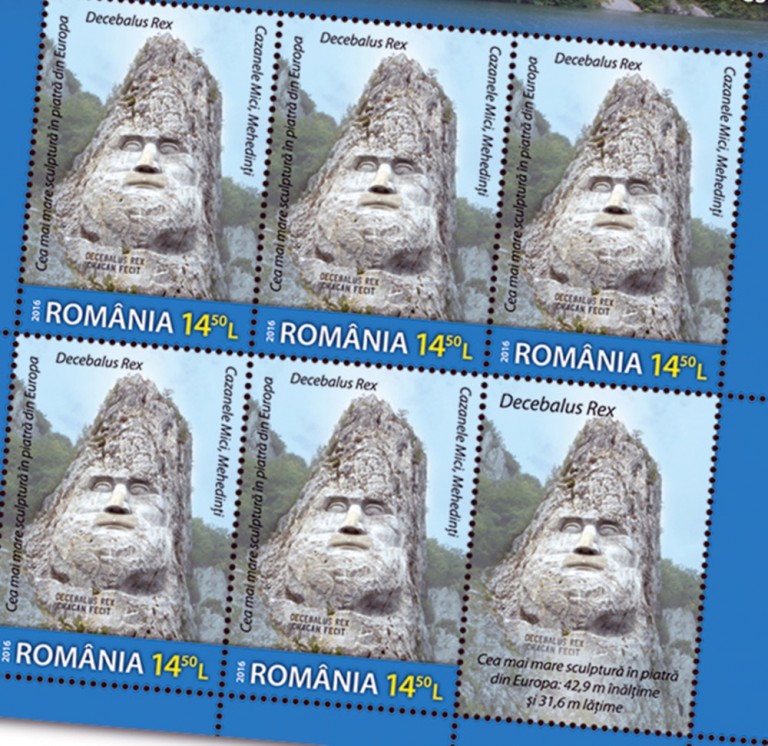 Cea mai mare sculptură în piatră din Europa de la marginea Banatului a ajuns marcă poștală
