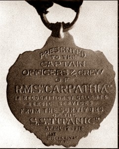 carpathia titanic medalie