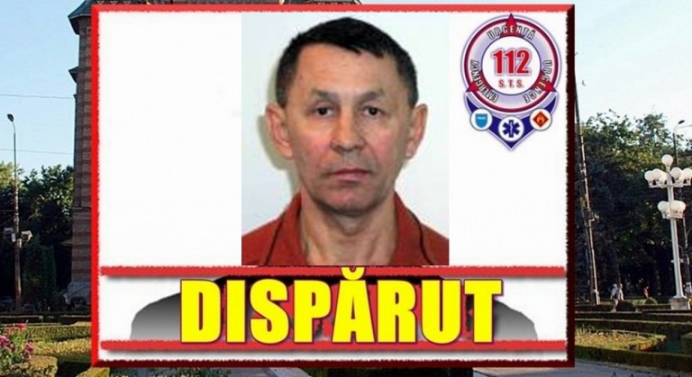 Bărbat de 62 de ani dat dispărut în județul Timiș. Dacă l-ai văzut sună la 112!…
