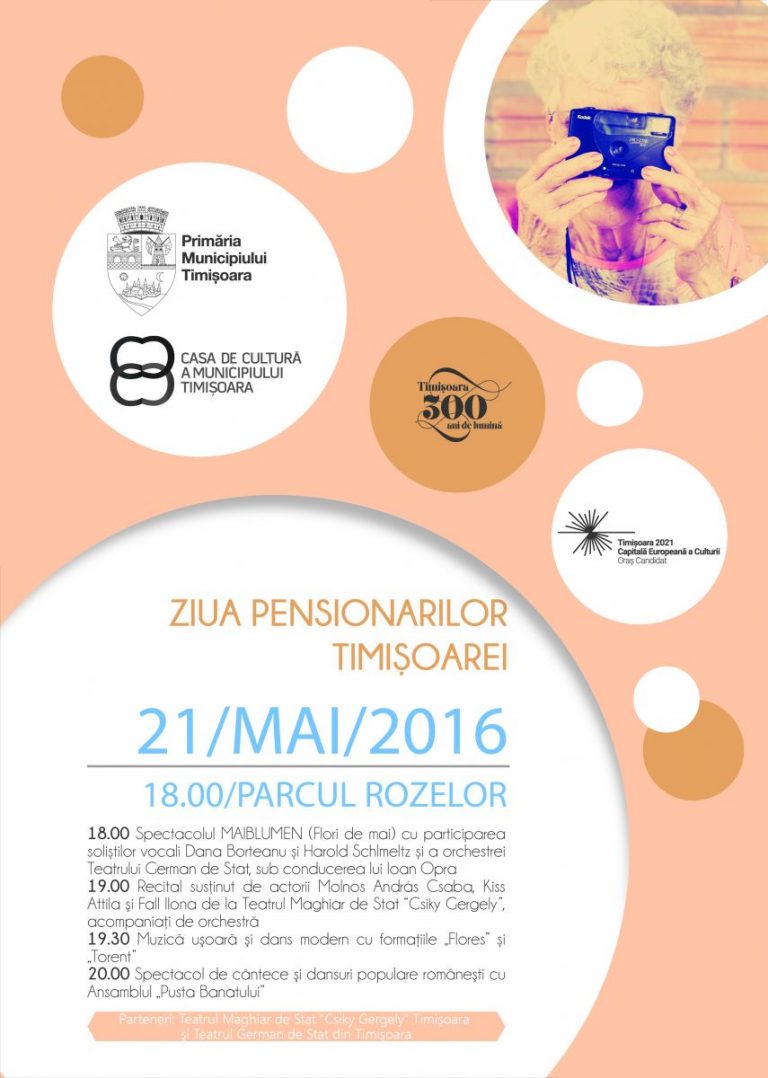 Ziua Pensionarilor, sărbătorită sâmbătă la Timişoara