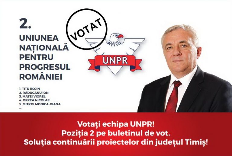 (P) Mesajul candidatului UNPR, Titu Bojin pentru timişeni