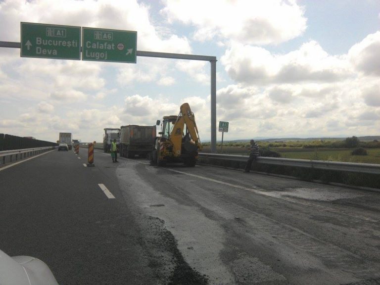 Se lucrează din nou la autostrada Timişoara – Lugoj