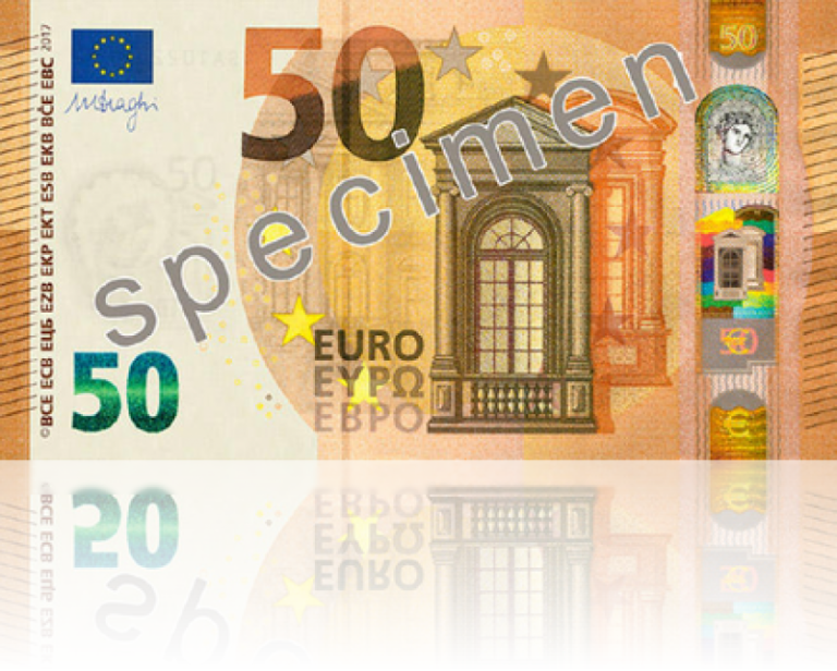 Cum arată noua bancnotă de 50 de euro
