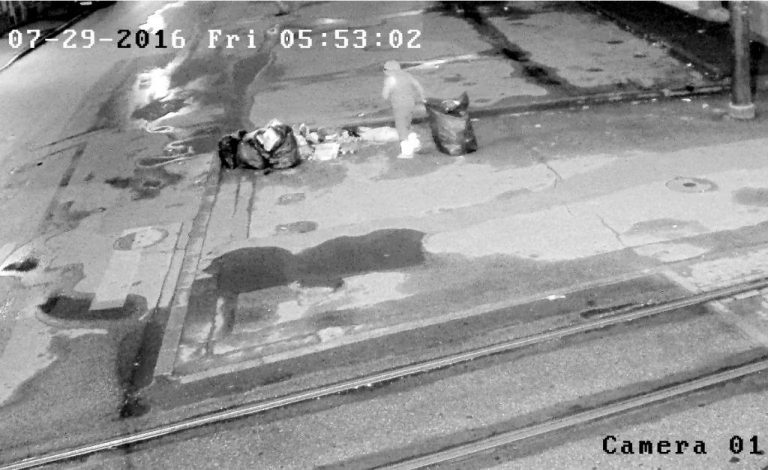 BIZONII GUNOAIELOR. Filmați pe timp de noapte aruncând gunoaiele pe stradă FOTO