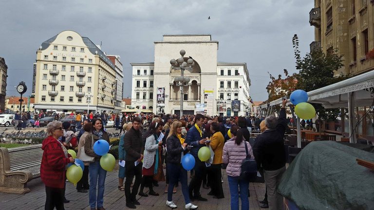 La Timișoara a fost marcată Ziua mondială a mersului pe jos. FOTO