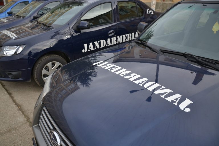 Maşina Jandarmeriei a provocat un accident de circulaţie în vestul țării