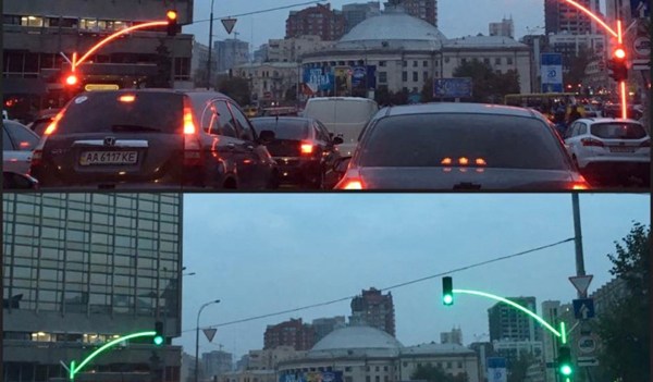În timp ce Timişoara a fost împânzită de semafoare clasice, în Ucraina se experimentează deja semafoarele viitorului
