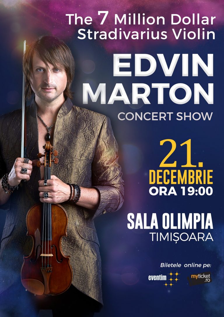 Edvin Marton concertează la Timișoara pe vioara Stradivarius, în valoare de 7 milioane de dolari