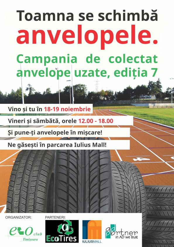 Pune-ți anvelopele în mișcare. Campanie de colectare a cauciucurilor uzate