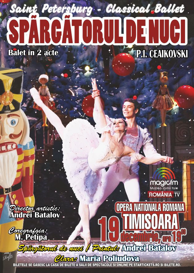 Baletul ”Spărgătorul de nuci”, dansat la Timișoara de o renumită companie rusească
