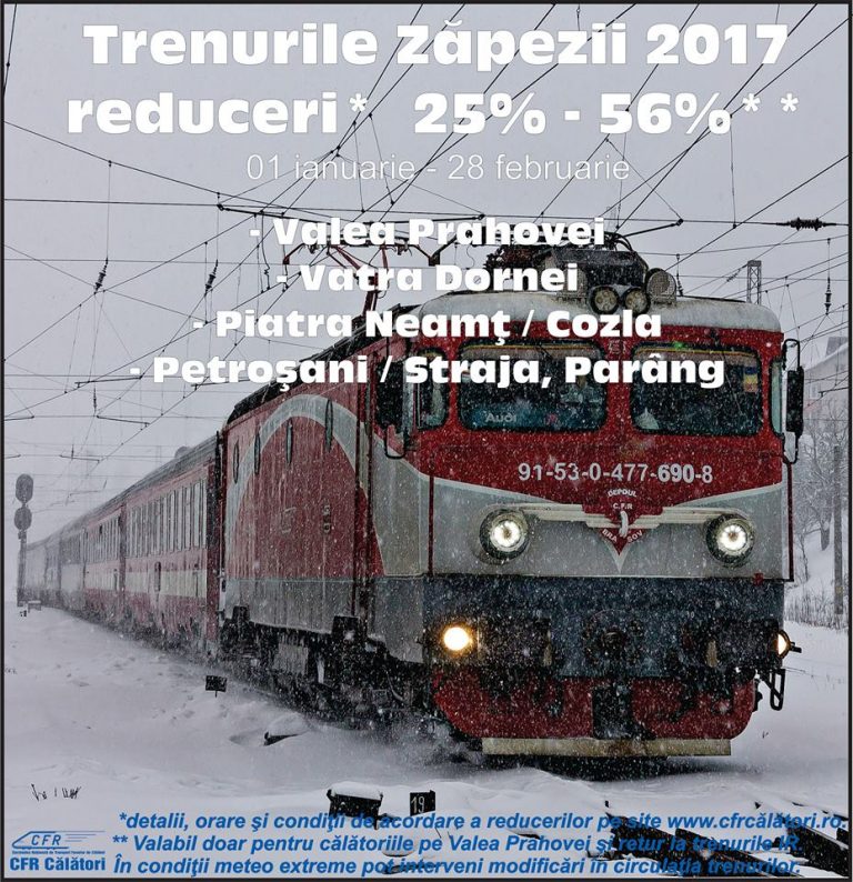 „Trenurile Zăpezii 2017” pornesc la drum