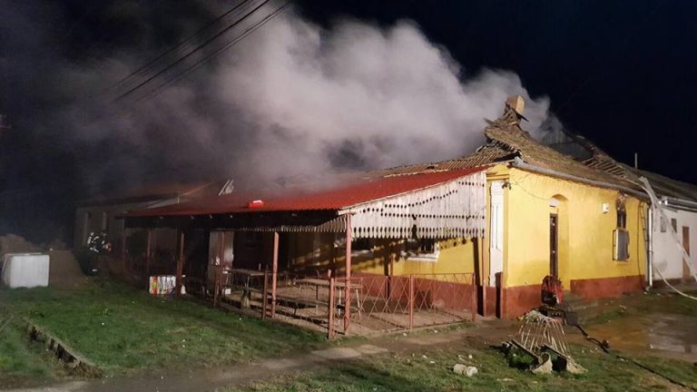 Incendiu la un magazin sătesc din Timiș