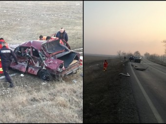 Mașină „dezintegrată” pe șoseaua Arad-Oradea. O persoană încarcerată