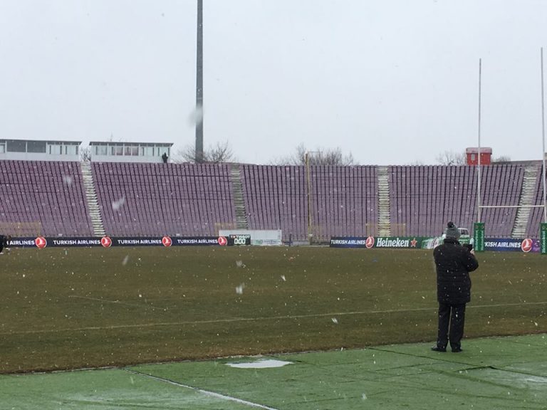 Rușinos! Meciul Timișoara Saracens – Stade Francais amânat pentru că gazonul de pe Dan Păltinișanu e impracticabil