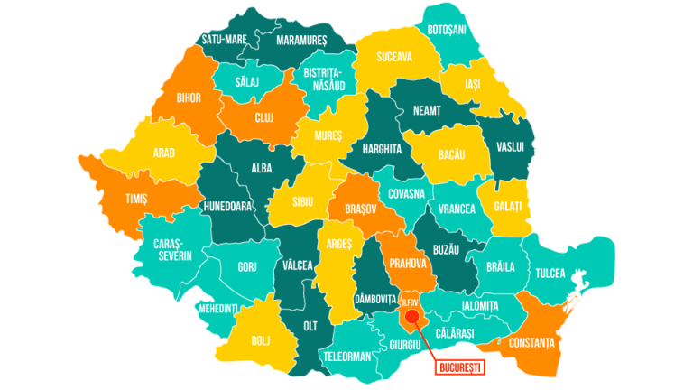 Harta antreprenoriatului în România cu cele mai populare domenii și cei mai mari angajatori