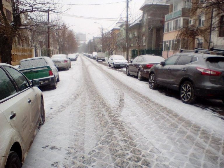 A venit zăpada şi la Timişoara. Firmele de deszăpezire, pe teren