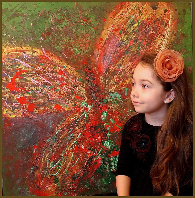 O pictoriță de numai 7 ani, din Banat, este comparată de specialiști cu nume mari din pictura mondială