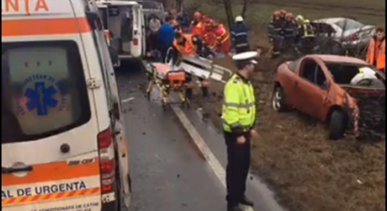 Accident GRAV în apropierea Timișoarei, cu un mort și 3 răniți grav-VIDEO