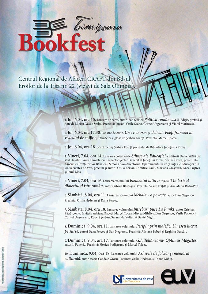 Editura UV Timisoara la Bookfest: 130 de titluri, nouă lansări de carte