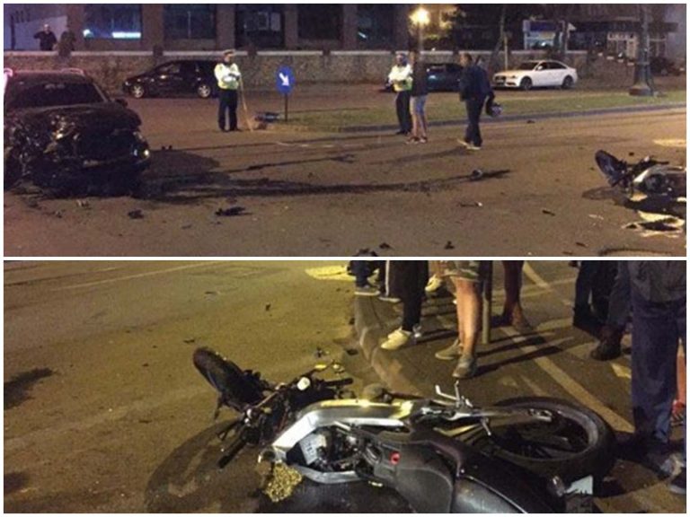 A zburat prin aer peste 30 de metri! Un motociclist de 17 ani, implicat într-un grav accident!