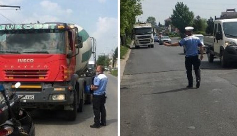 Zeci de camionagii amendați la Timișoara! ”Vânătoarea” continuă!
