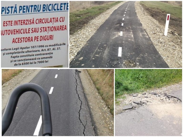 REVOLTĂTOR! Pista de biciclete de pe malul Begăi, distrusă de mașini și… bărci!