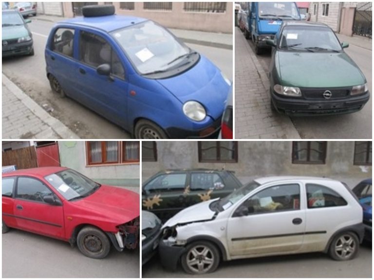 11 mașini abandonate doar pe o stradă, iar Poliția nu le poate ridica!