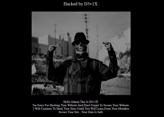 Mesajul transmis de un hacker care a spart site-ul Inspectoratului Școlar Județean Bihor