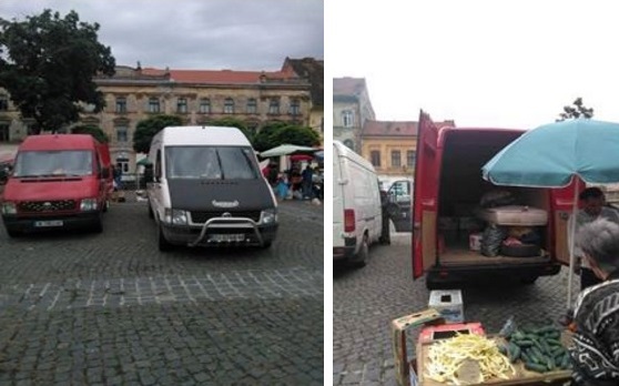 Fără mașini în piețele volante din Timișoara. Poliția stă de pază și împarte amenzi