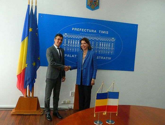 Ambasadorul Franței în România, în vizită la Prefectura Timiș