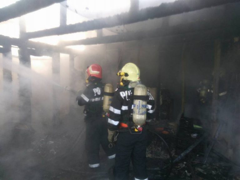 O casă din Timișoara, distrusă în întregime de flăcări!