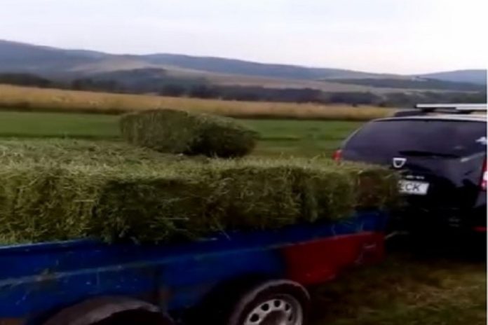 baloti cu mașina primariei