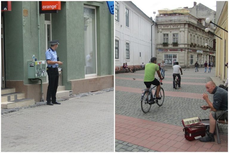 În timp ce poliţia locală învaţă limba engleză, bicicliştii îşi fac de cap