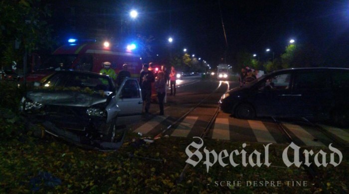 Băut la volan, un ofițer de la Crimă Organizată a accidentat o tânără