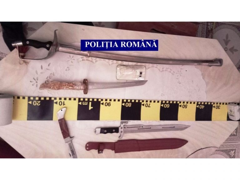 Arme albe descoperite la romii din Lugoj. Percheziții de amploare la palatele clanurilor celebre. Foto