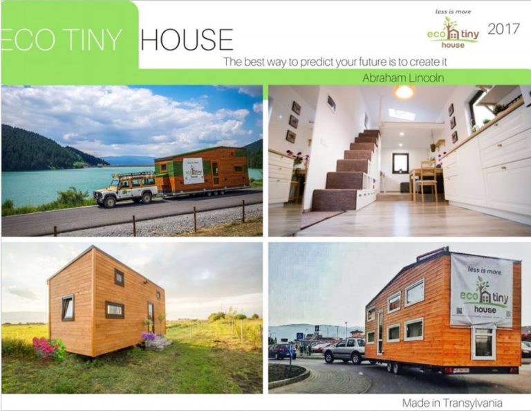 Căsuțele pe roți ale secolului XXI, expuse lângă Biblioteca Universității Politehnica Timișoara