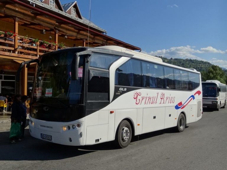 Aflat la volanul unui autocar, un șofer inconștient a riscat să omoare oameni nevinovați! Uitați-vă ce a făcut la intrarea în Șag | Video