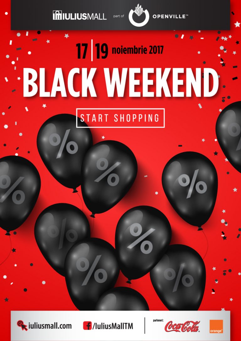 Black weekend, cu promoții de până la 80%, la Iulius Mall Timișoara
