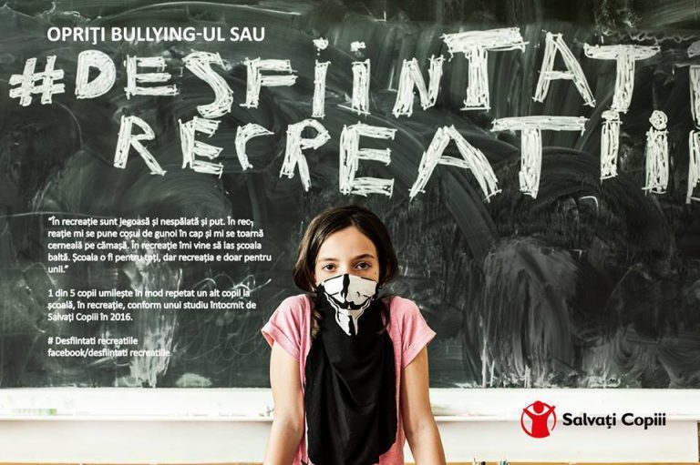 Opriţi bullying-ul sau desfiinţaţi recreaţiile! Campanie susţinută de Salvaţi Copiii. Video