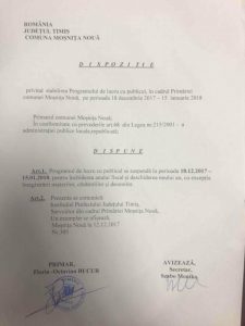 anunt mosnita noua