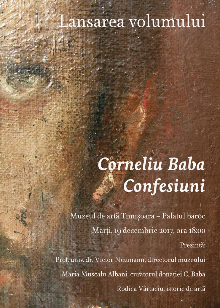Lansare de carte: Corneliu Baba – Confesiuni