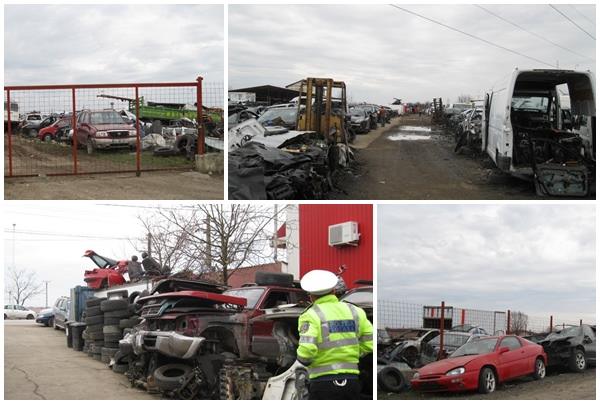 Controale la firmele de dezmembrări auto! Poliția vrea să afle cine abandonează rable pe domeniul public
