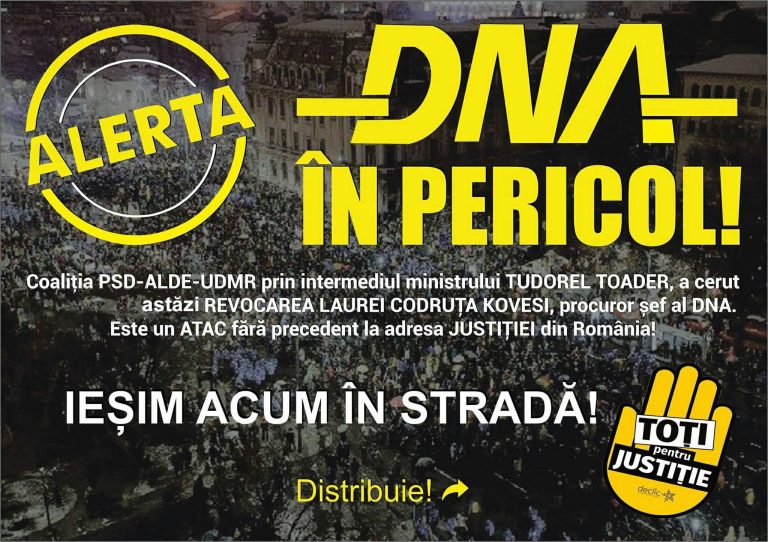 DNA,  suntem de partea ta – nou protest în Timișoara