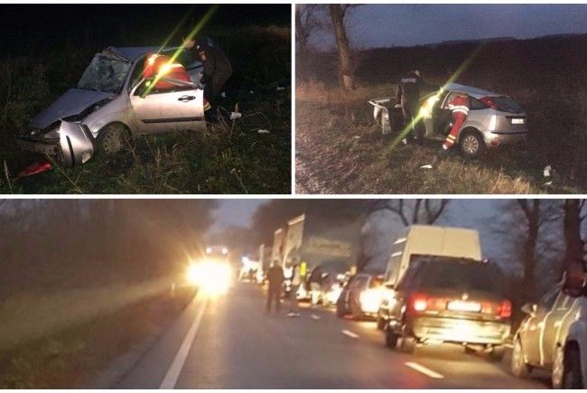 Patru persoane rănite după ce trei mașini s-au ciocnit pe drumul dintre Arad și Oradea