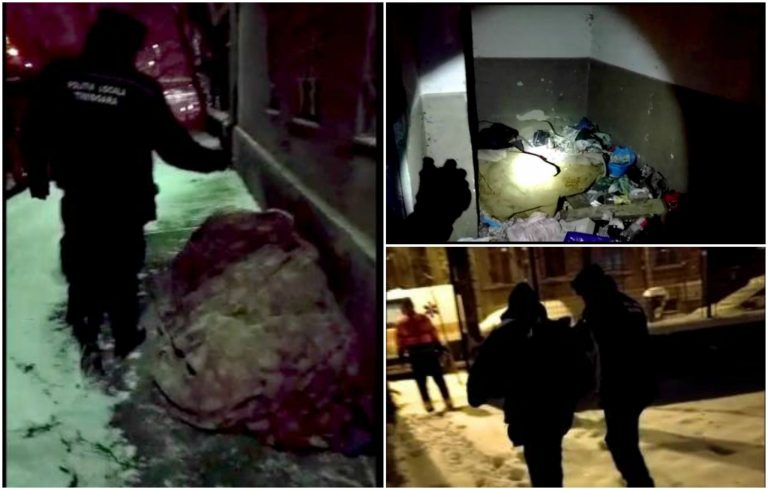 Oameni fără adăpost, salvați de polițiștii locali din Timișoara în cele mai geroase nopți