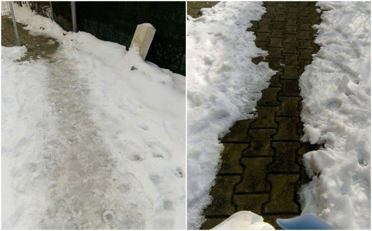 Greu cu zăpada! Sute de timişoreni, somaţi să-și curețe trotuarele. S-au dat și amenzi!