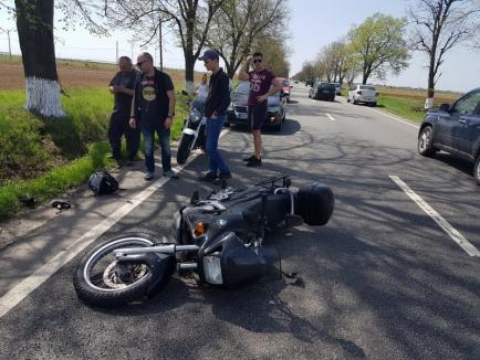 Accident grav cu motocicleta, din cauza unui mistreț